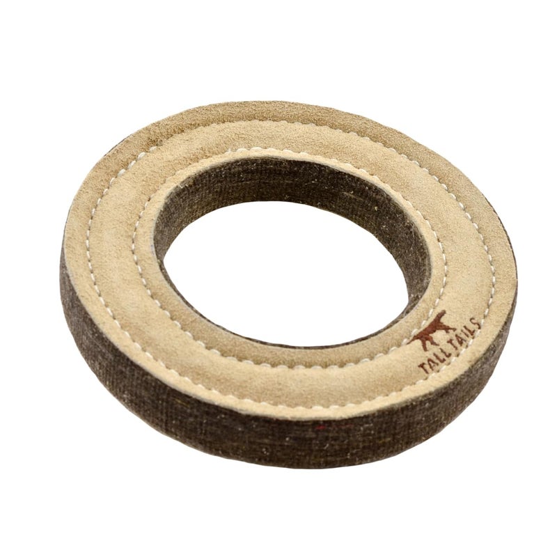Tall Tails Ring Natural Leather Fetch Toy for Dogs - Image 3